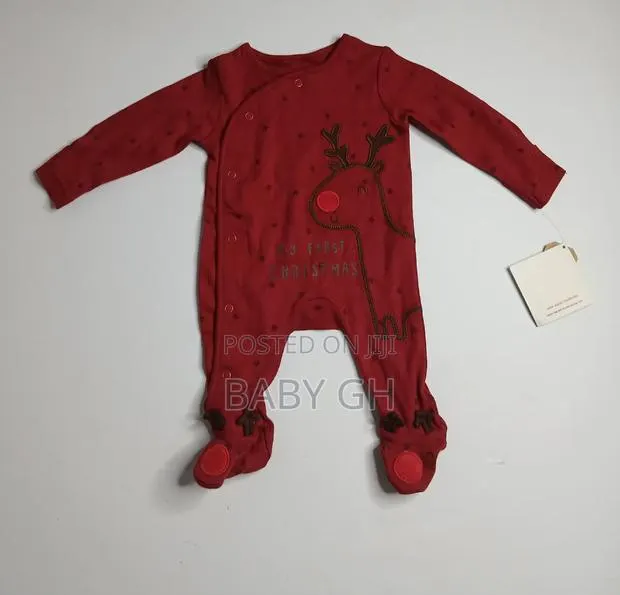 George Red Christmas Sleepsuit · Photo 1