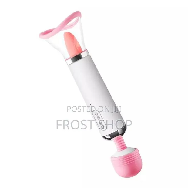 3 in 1 Vibrating Magic Wand With Suction Cup and Tongue · Photo 1