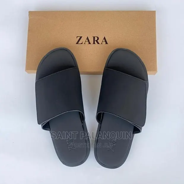 Zara Suede Slides · Photo 1