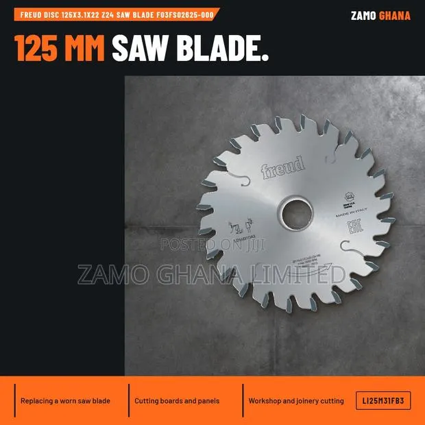 Freud Disc 125X3.1X22 Z24 Saw Blade F03Fs02625-000 - LI25M31FB3 · Photo 1