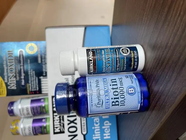 Beard Booster Combo Pack- Kirkland Minoxidil + Biotin · Photo 1