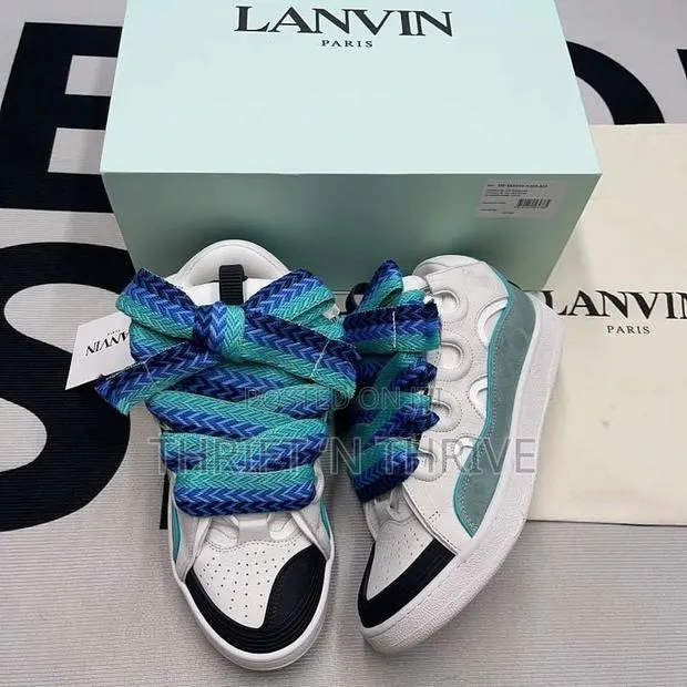 Lanvin Curb XL Leather Low-Top Sneaker. · Photo 1