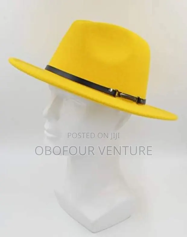 Angel Apparel Yellow Fedora Hat for All Occasions TTTVVV · Photo 1