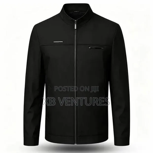 Windproof Zip Up
Outerwear Lightweight Black Coat · Photo 1