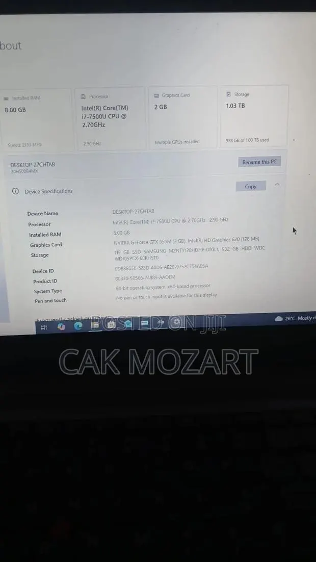 Laptop Lenovo ThinkPad E570 8GB Intel Core i7 SSD 128GB · Photo 1