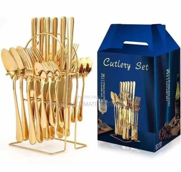 Golden Plated Cutlery Set 24pieces · Photo 1