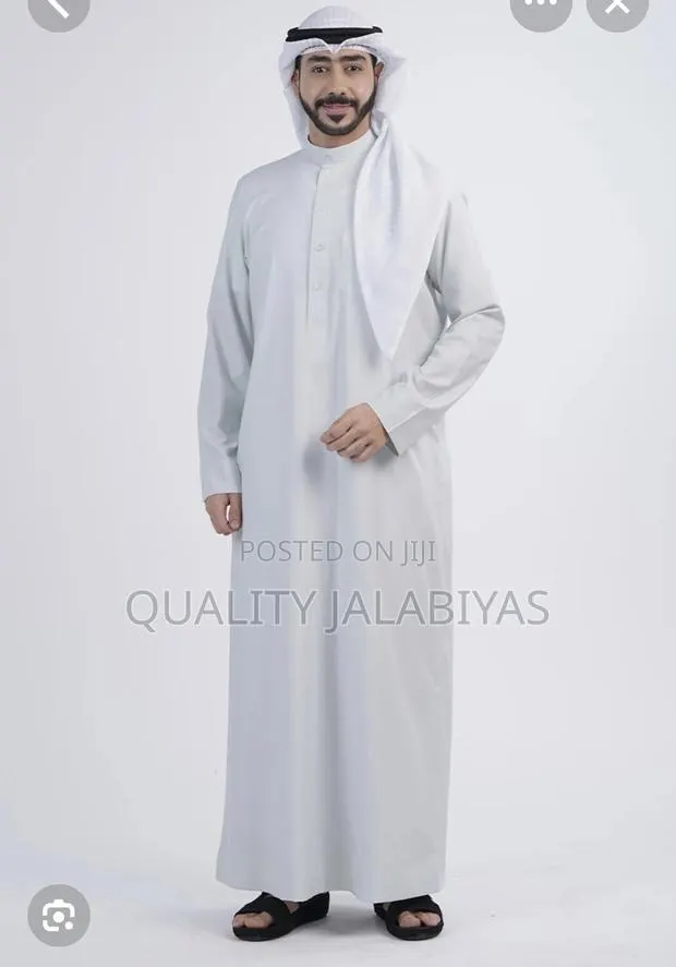 Jalabiya and Scarf Robe Set(White) · Photo 1