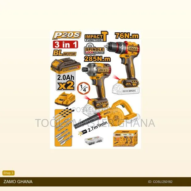 Cordless 20v Impact Drill 76nm Impact Driver 285nm - Cosli250182 · Photo 1