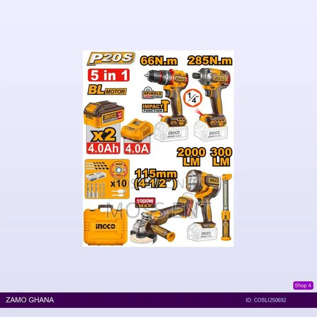 Cordless 5 PCS Combo - Cosli250692 · Photo 1