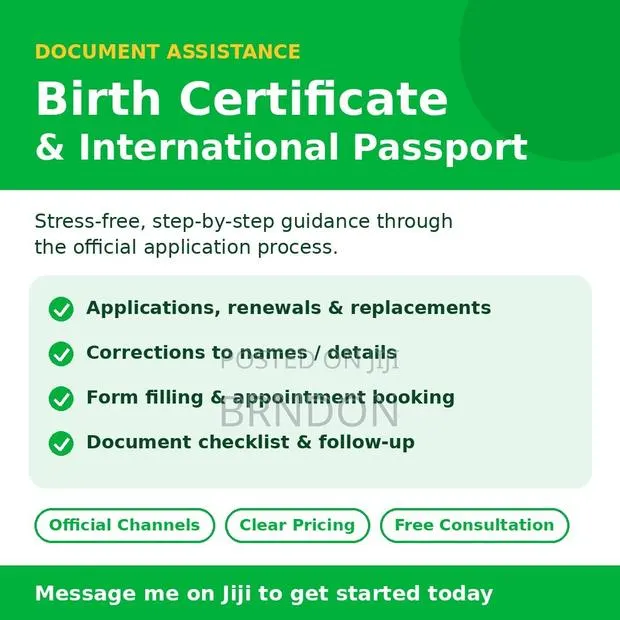 Birth Certificate & International Passport Processing Assistance · Photo 1