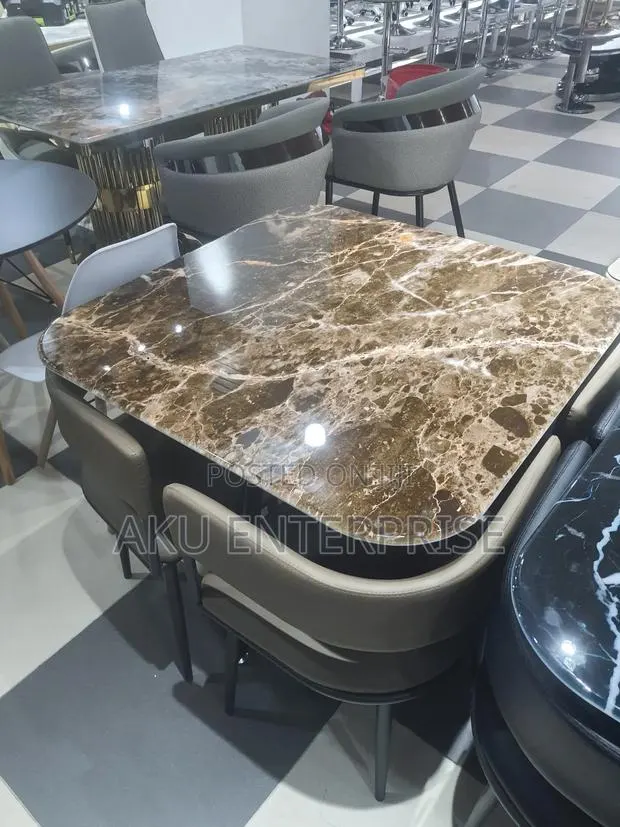 Marble Dining Table and 4 Chairs · Photo 1