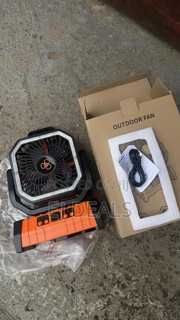 Rechargeable Fan With 20,000mah Power Bank and Light, Remote Control · Photo 1