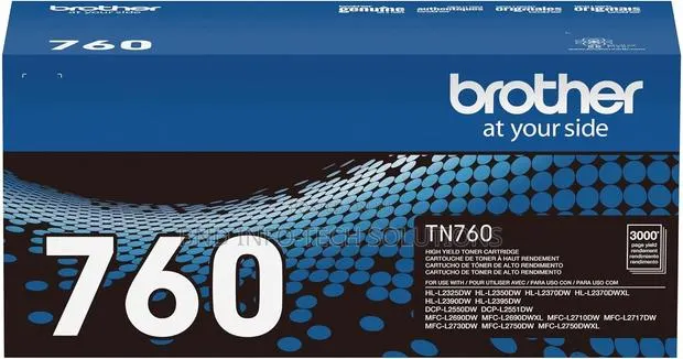 Brother Tn760 High Yield Black Toner Cartridge · Photo 1