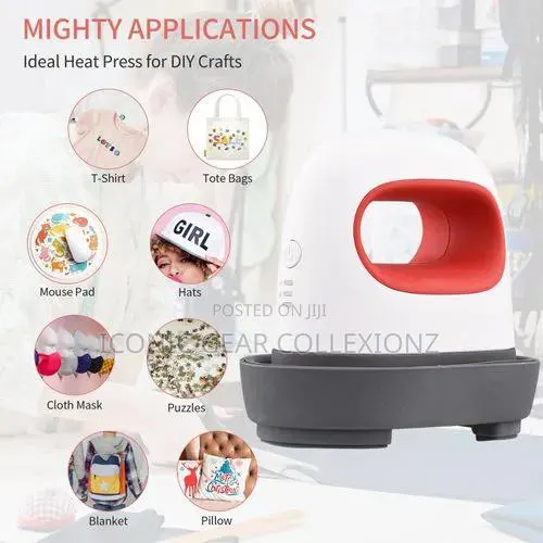 Portable Mini Heat Press Machine Easy Heating Transfer Press Iron · Photo 1