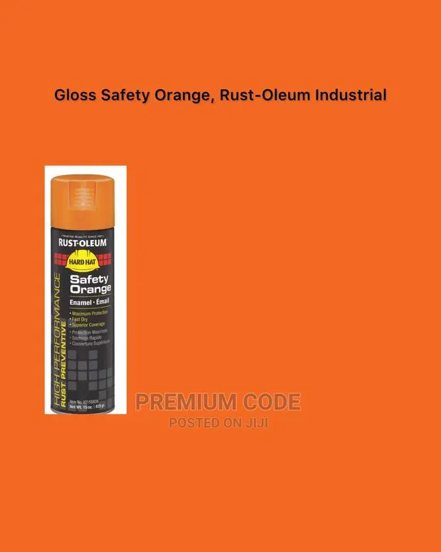 Gloss Safety Orange Spray, Rust-Oleum Industrial · Photo 1