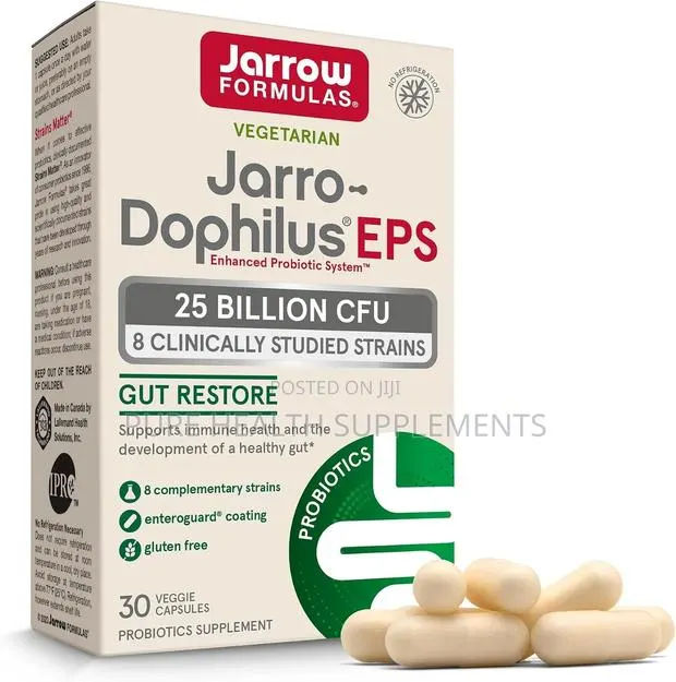 Probiotics, Gut Restore, Jarro-Dophilus EPS, 25 Billion CFU, 30 VCaps · Photo 1