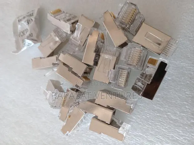 Cat6 Rj45 FTP Shielded Connectors Pass Through (20pcs) · Photo 1