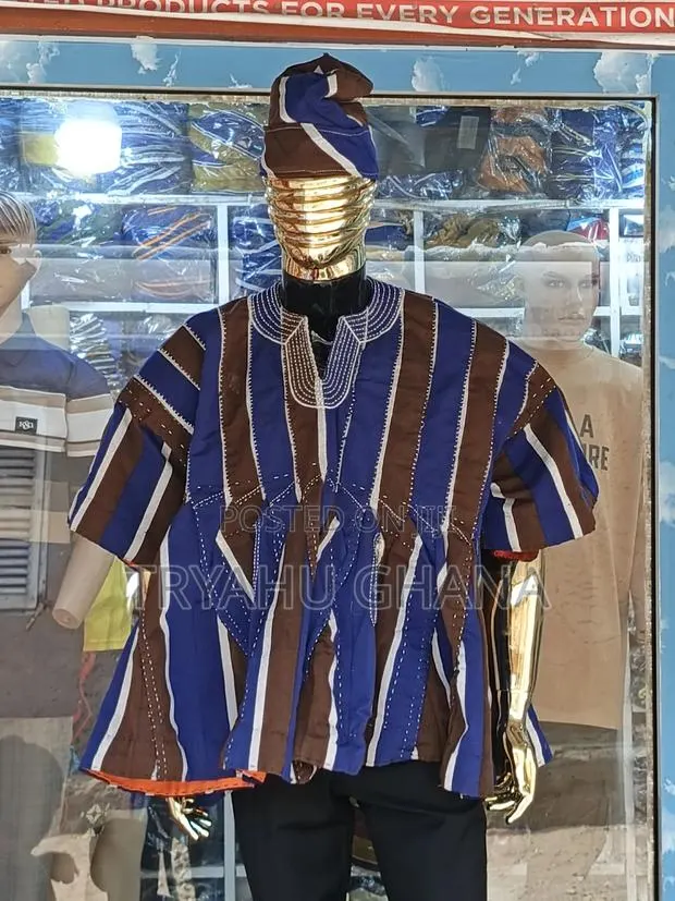 Ship Now Modern Royal Smock – Bold Batakari Design-Tryahu Ghana · Photo 1