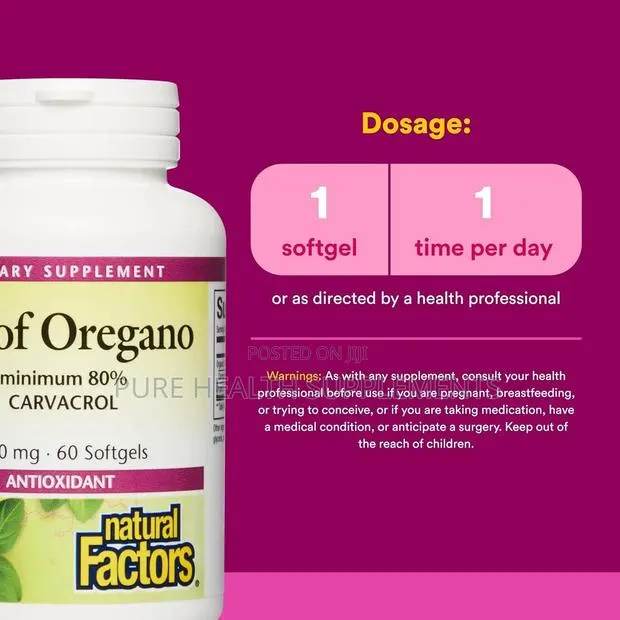 H Pylori Clear Out! Oregano Oil, 180mg, 60 Softgels (Expiry 2029) · Photo 1