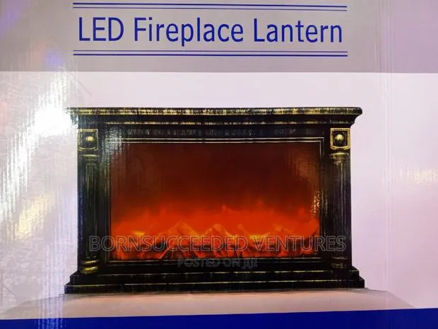 Fireplace Lantern With Realistic Log Wood Burning Flame · Photo 1
