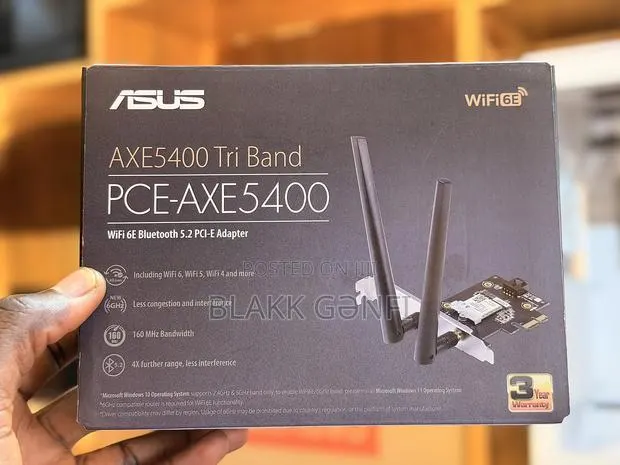 Asus Pce Ace5400 Wifi 6e Bluetooth 5.2 Triband Adapter · Photo 1