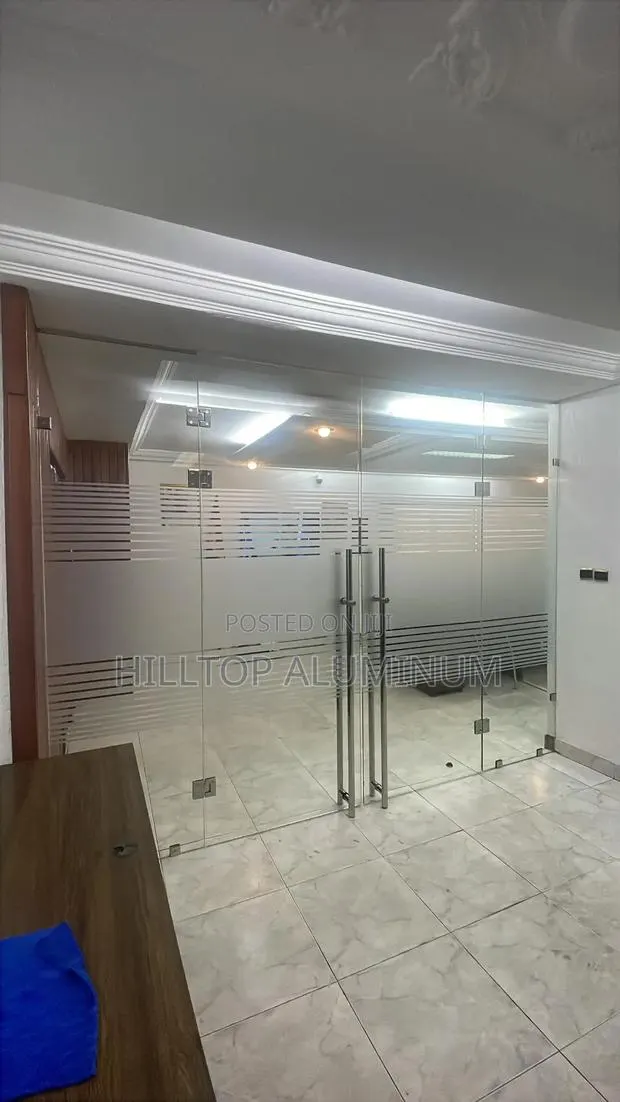 Frameless Swing Double Door Glass · Photo 1