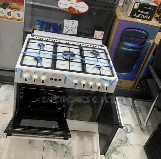 Perfect White Midea 5 Burner Gas Cooker With Oven · Photo 1