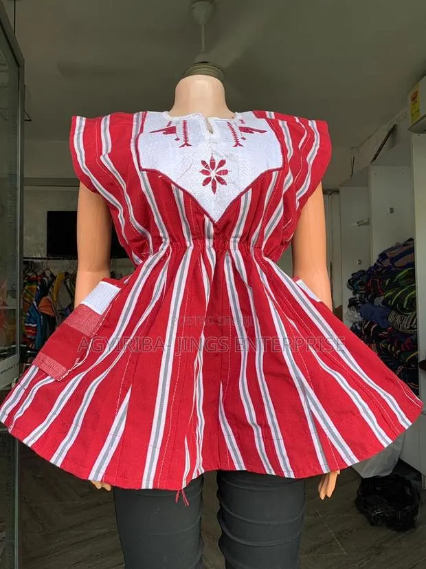 Red and White Smock Top · Photo 1