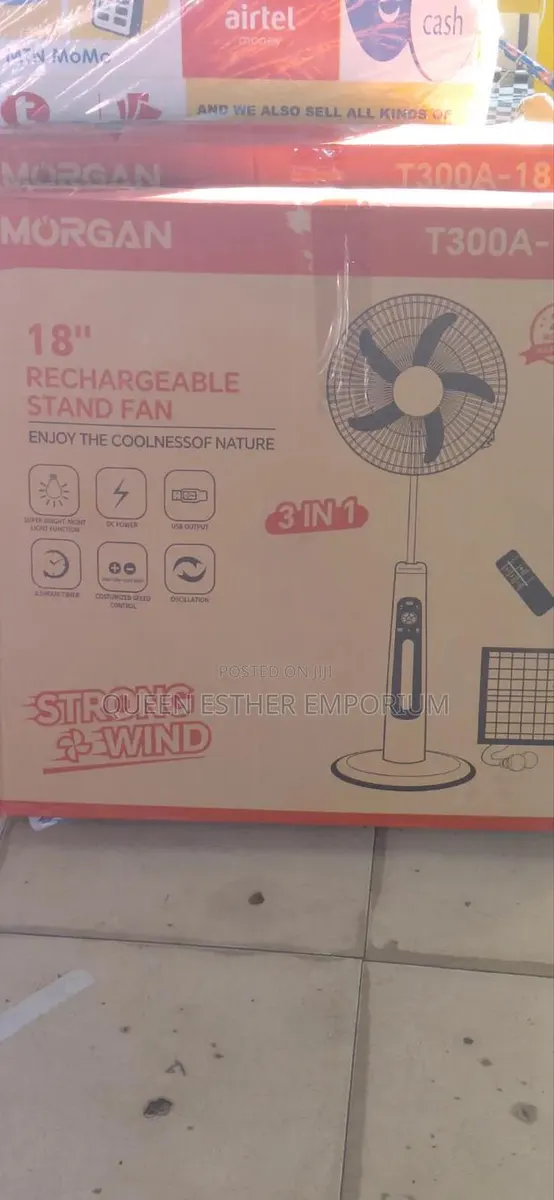 Morgan 18inches Rechargeable Fan · Photo 1
