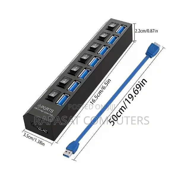 7 Port Usb 3.0 High Speed Hub · Photo 1