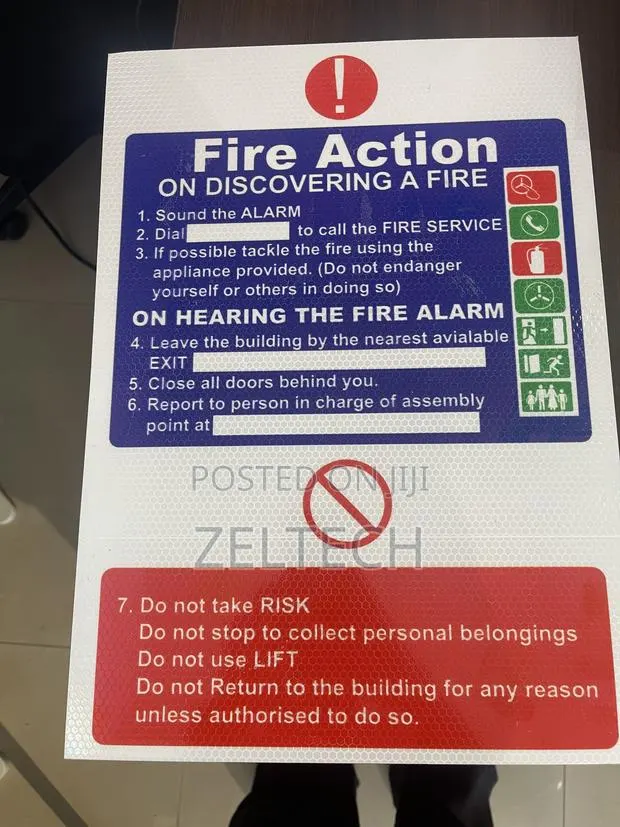 Fire Action Sign · Photo 1