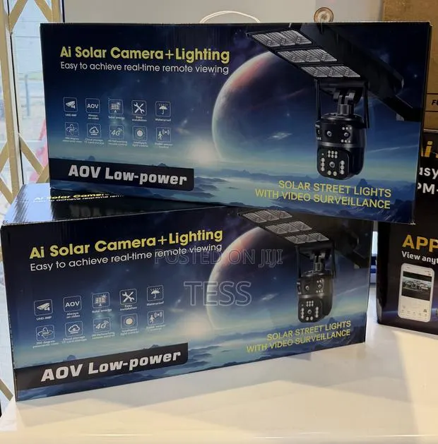 Solar Street Camera 4g Sim PTZ Dual Lens 4mp 2 Way Audio Talk Back · Photo 1