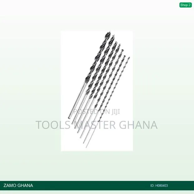 Condor 7pcs Long Wood Drill Auger Bit Set 4-5-6-7-8-10-12x30 - H080403 · Photo 1