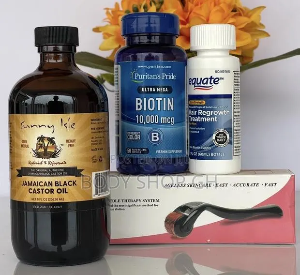 Equate Minoxidil + Roller + Biotin + Castor Oil - Kirkland Minoxidil · Photo 1