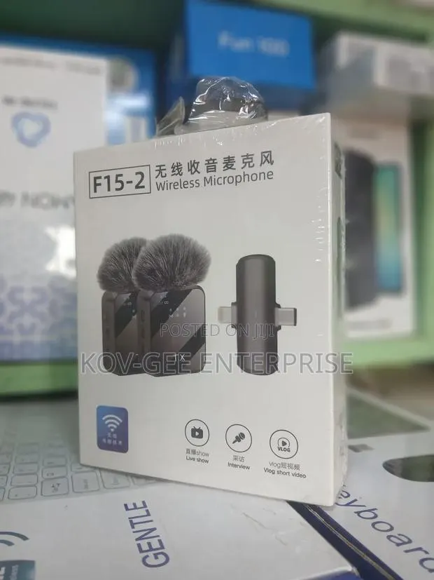 Microphone 2in1 Wireless Lavalier F15-2 Usb Type C + I Phone · Photo 1