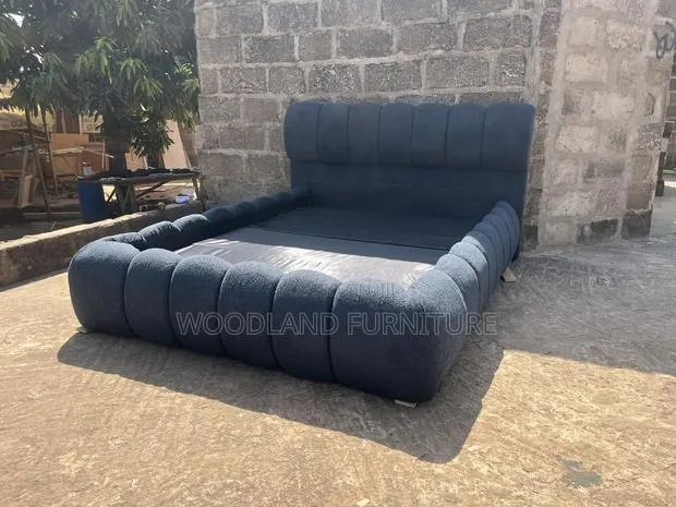 Double Bed Woodland Furniture — Deep Navy Cloud Bed · Photo 1