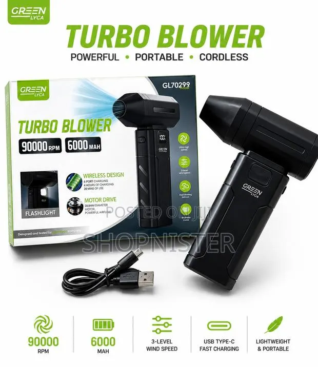 90,000rpm Cordless Air Duster Cleaning Blowe · Photo 1