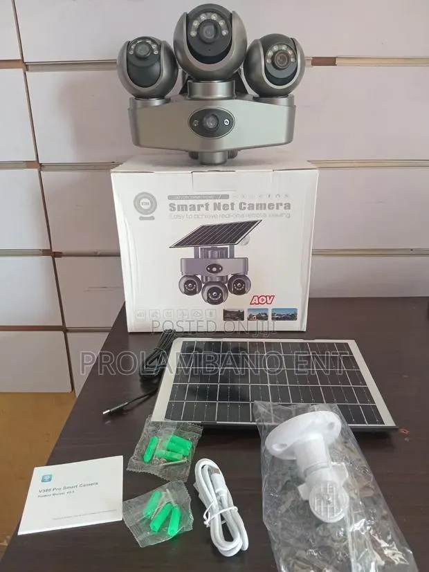 3 Lens 3Ptz 4G Sim Solar CCTV Camera · Photo 1