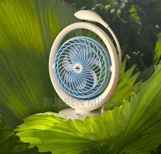 Lithium Battery Rechargeable Mini Table Air Cooling Fan With Led Light · Photo 1
