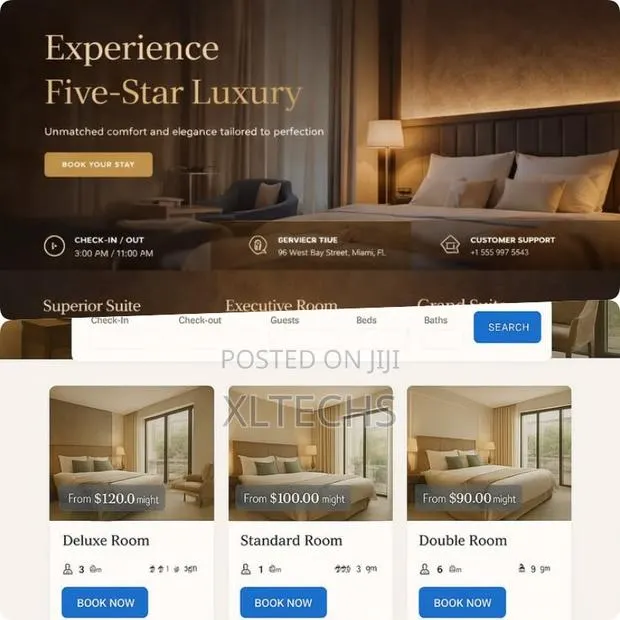 Hotel Website Design Online Booking Website in Ghana