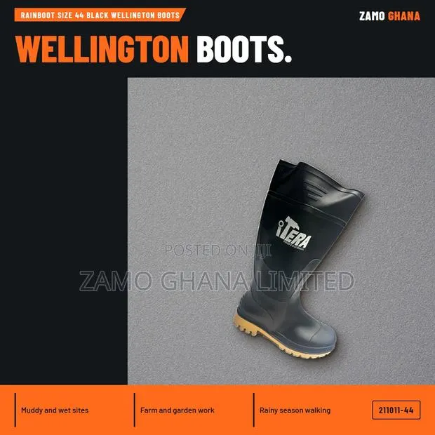 Rainboot Size 44 Black Wellington Boots - 211011-44 · Photo 1