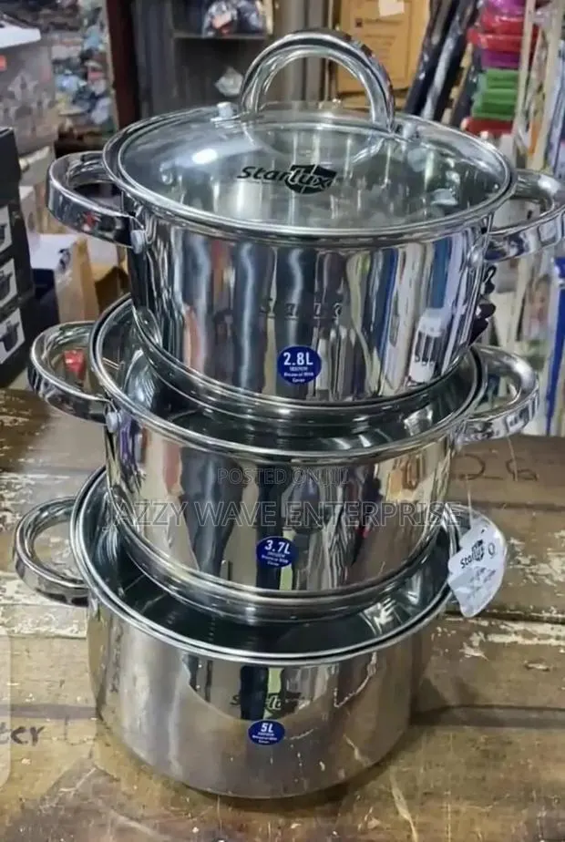 Stainless Steel Cookware Silver Set · Photo 1