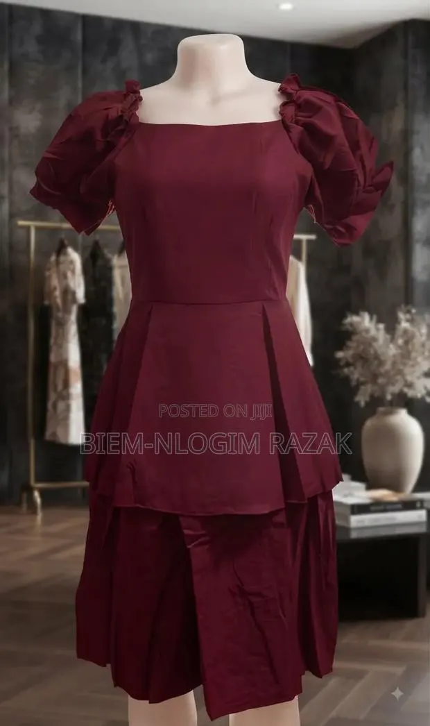 High Quality Modern Ladies Pleated Flare Office Dress Available · Photo 1