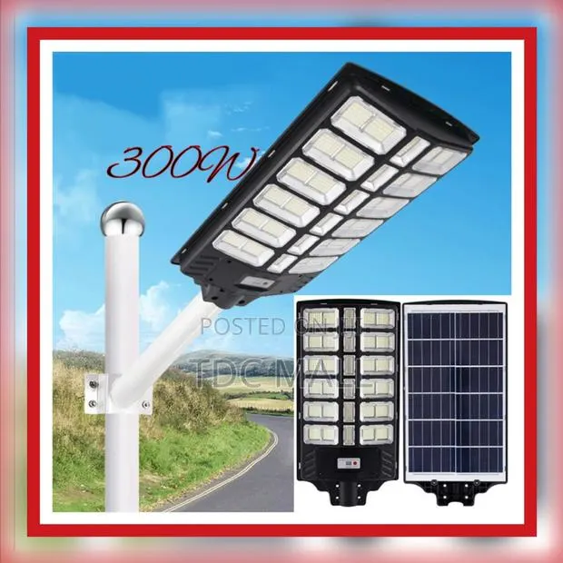 Led Solar Street Light With Sensor + Remote + Bar - 300w · Photo 1