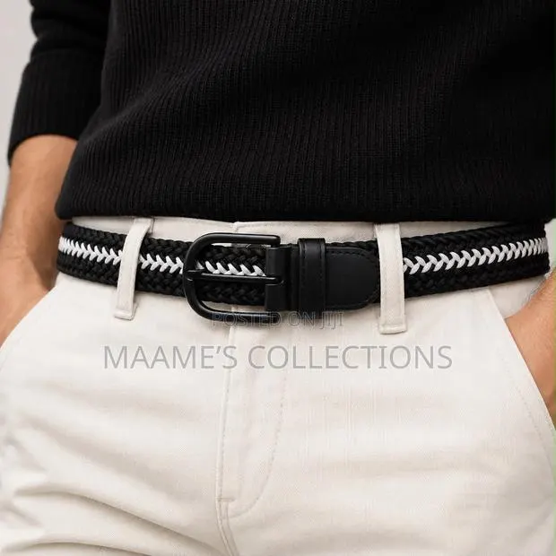 Men’S Braided Elastic Stretch Belts · Photo 1