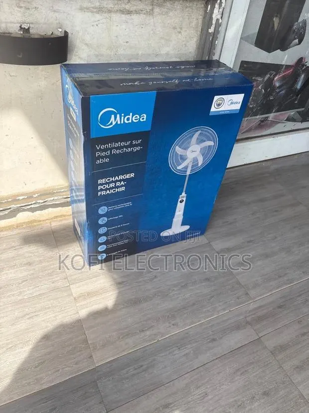 Quiet Operation Midea Rechargeable Fan · Photo 1