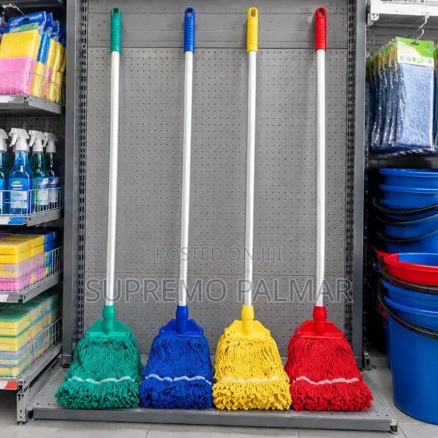 Industrial Cotton Mop Stick – Heavy-Duty Kentucky Floor Mop · Photo 1