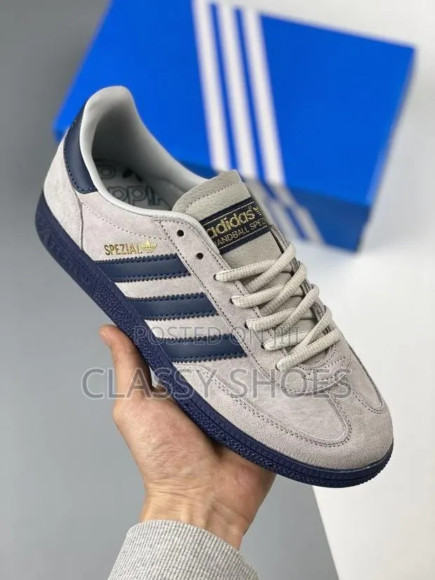 Adidas Spezial Grey X Blue Stripes · Photo 1