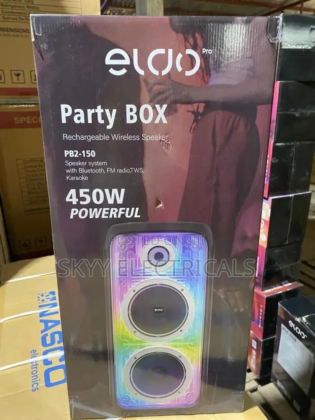 Eldo Pb2-150 450w Wireless Rechargeable Partybox Speaker · Photo 1