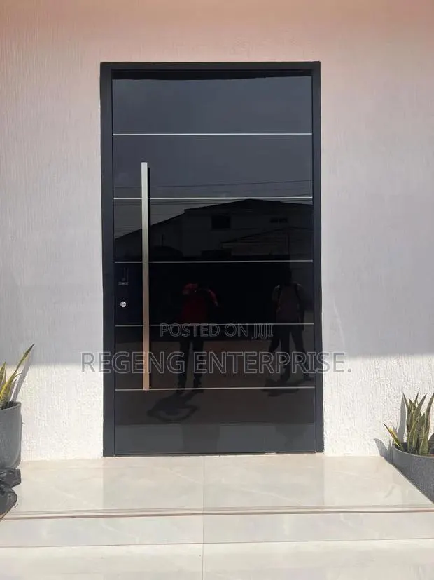 Modern Pivot Security Door With Smart Lock